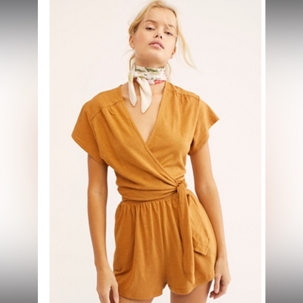 Free People Fauna Knit Romper in Country Road